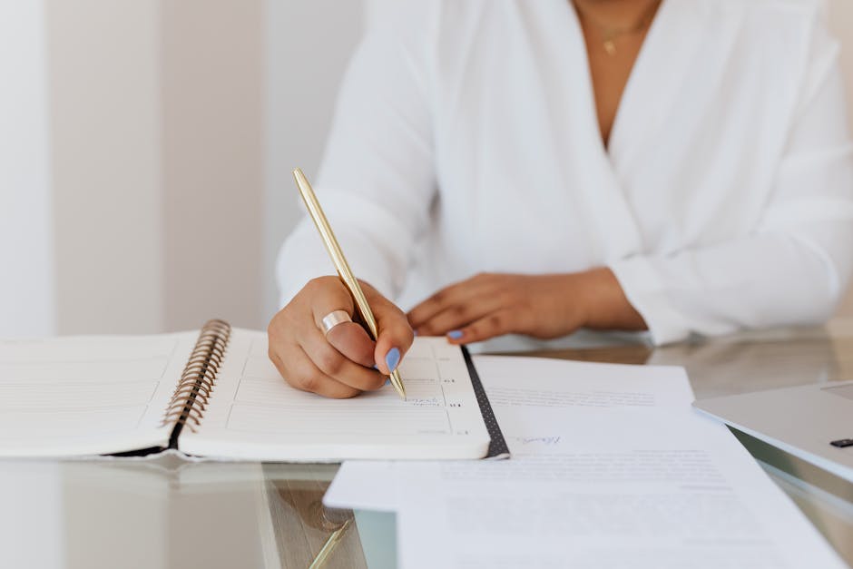 Wedding planner reviewing timeline details
